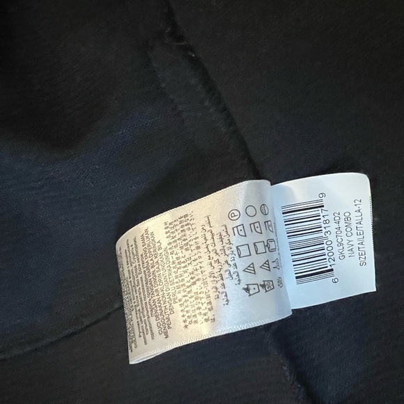 BCBG Navy and Black Sheer Sleeve Mini Dress - Picture 6 of 10